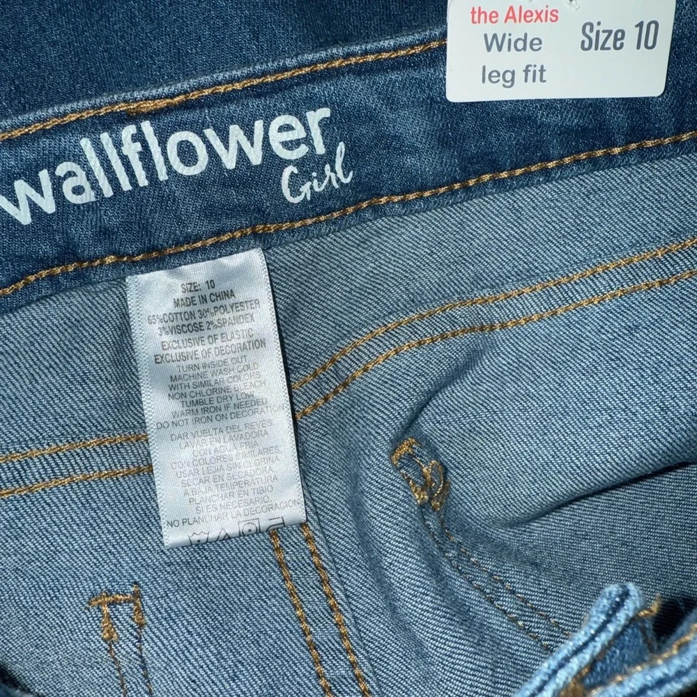 🌸👖 Wallflower Girls Alexis Studded Wide-Leg Jeans | Size 10 | NWT ✨